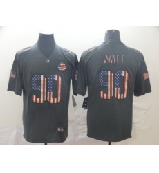Steelers 90 T J  Watt 2019 Salute To Service USA Flag Fashion Limited Jersey