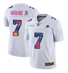 Washington Redskins 7 Dwayne Haskins Jr Men White Nike Multi Color 2020 NFL Crucial Catch Limited NFL Jersey
