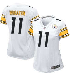 Nike Steelers #11 Markus Wheaton White Womens Stitched NFL Elite Jersey