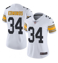 Nike Steelers #34 Terrell Edmunds White Womens Stitched NFL Vapor Untouchable Limited Jersey