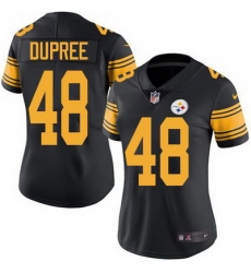 Nike Steelers #48 Bud Dupree Black Womens Stitched NFL Limited Rush Jersey