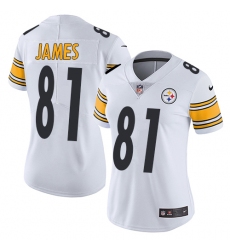 Nike Steelers #81 Jesse James White Womens Stitched NFL Vapor Untouchable Limited Jersey