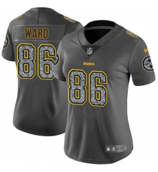 Nike Steelers #86 Hines Ward Gray Static Womens NFL Vapor Untouchable Game Jersey