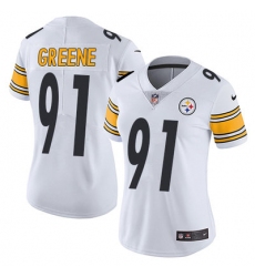 Nike Steelers #91 Kevin Greene White Womens Stitched NFL Vapor Untouchable Limited Jersey