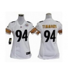 Nike Women NFL Pittsburgh Steelers #94 Lawrence Timmons white Jerseys