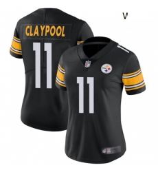 Women Nike Steelers 11 Chase Claypool Black Vapor Limited Stitched NFL Jersey