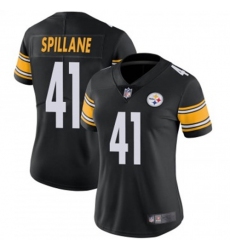 Women Pittsburgh Steelers 41 Robert Spillane Vapor Limited Black Jerseys
