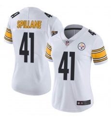 Women Pittsburgh Steelers 41 Robert Spillane Vapor Limited White Jerseys