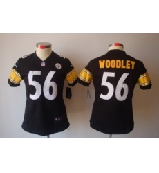 Women Pittsburgh Steelers #56 Lamarr Woodley Black [Women's NIKE LIMITED Jersey]