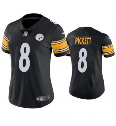 Women Pittsburgh Steelers 8 Kenny Pickett Black Vapor Untouchable Limited Stitched Jersey 28Run Small 2