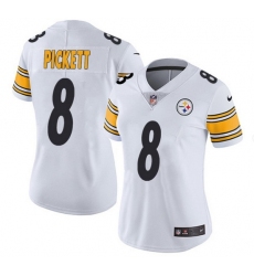Women Pittsburgh Steelers 8 Kenny Pickett White Vapor Untouchable Limited Stitched Jersey 28Run Small 2