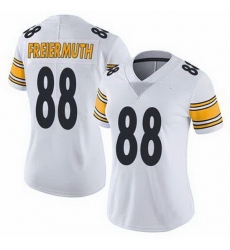Women Pittsburgh Steelers Pat Freiermuth #88 White Vapor Limited Stitched Football Jersey
