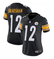 Womens Nike Pittsburgh Steelers 12 Terry Bradshaw Black Team Color Vapor Untouchable Limited Player NFL Jersey