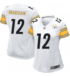 Womens Nike Pittsburgh Steelers 12 Terry Bradshaw Game White NFL Jersey