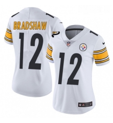 Womens Nike Pittsburgh Steelers 12 Terry Bradshaw White Vapor Untouchable Limited Player NFL Jersey