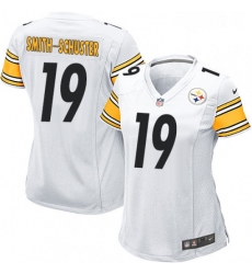 Womens Nike Pittsburgh Steelers 19 JuJu Smith Schuster Game White NFL Jersey