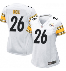 Womens Nike Pittsburgh Steelers 26 LeVeon Bell Game White NFL Jersey
