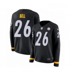 Womens Nike Pittsburgh Steelers 26 LeVeon Bell Limited Black Therma Long Sleeve NFL Jerse
