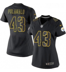 Womens Nike Pittsburgh Steelers 43 Troy Polamalu Limited Black Impact NFL Jersey