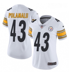 Womens Nike Pittsburgh Steelers 43 Troy Polamalu White Vapor Untouchable Limited Player NFL Jersey