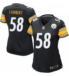 Womens Nike Pittsburgh Steelers 58 Jack Lambert Game Black Team Color NFL Jersey