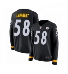 Womens Nike Pittsburgh Steelers 58 Jack Lambert Limited Black Therma Long Sleeve NFL Jersey