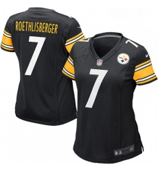 Womens Nike Pittsburgh Steelers 7 Ben Roethlisberger Game Black Team Color NFL Jersey