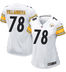 Womens Nike Pittsburgh Steelers #78 Alejandro Villanueva Game White NFL Jersey