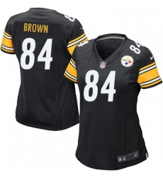 Womens Nike Pittsburgh Steelers 84 Antonio Brown Game Black Team Color NFL Jersey