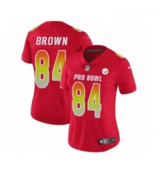 Womens Nike Pittsburgh Steelers 84 Antonio Brown Limited Red AFC 2019 Pro Bowl NFL Jersey