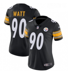 Womens Nike Pittsburgh Steelers 90 T J Watt Black Team Color Vapor Untouchable Limited Player NFL Jersey