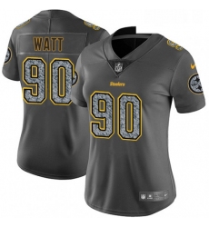 Womens Nike Pittsburgh Steelers 90 T J Watt Gray Static Vapor Untouchable Limited NFL Jersey