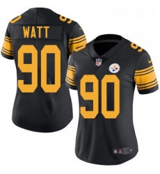 Womens Nike Pittsburgh Steelers 90 T J Watt Limited Black Rush Vapor Untouchable NFL Jersey