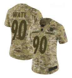 Womens Nike Pittsburgh Steelers 90 T J Watt Limited Camo 2018 Salute to Service NFL Jersey
