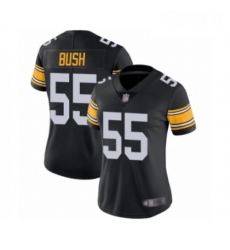 Womens Pittsburgh Steelers 55 Devin Bush Black Alternate Vapor Untouchable Limited Player Football Jersey