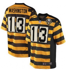Nike Steelers #13 James Washington Black Yellow Alternate Youth Stitched NFL Elite Jersey