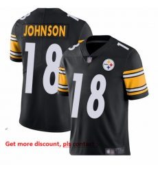 Steelers 18 Diontae Johnson Black Team Color Youth Stitched Football Vapor Untouchable Limited Jersey