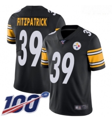 Steelers #39 Minkah Fitzpatrick Black Team Color Youth Stitched Football 100th Season Vapor Limited Jersey