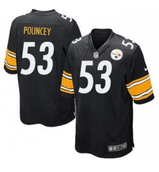 Youth NEW Pittsburgh Steelers #53 Maurkice Pouncey Black Team Color Stitched NFL Elite Jersey
