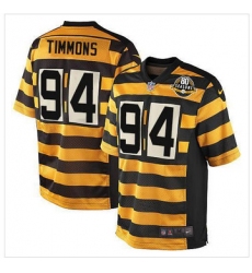 Youth NEW Pittsburgh Steelers #94 Lawrence Timmons Black Yellow Alternate Stitched NFL Elite Jersey