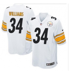 Youth New Steelers #34 DeAngelo Williams White Stitched NFL Elite Jersey