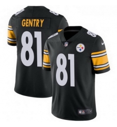 Youth Nike 81 Zach Gentry Pittsburgh Steelers Limited Black Team Color Vapor Untouchable Jersey