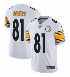 Youth Nike 81 Zach Gentry Pittsburgh Steelers Limited White Vapor Untouchable Jersey