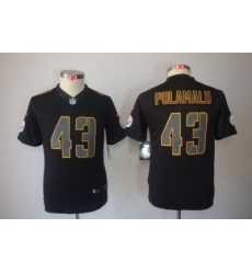 Youth Nike NFL Pittsburgh Steelers #43 Troy Polamalu Black Jerseys[Impact Limited]