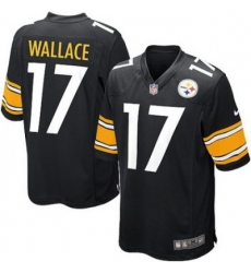 Youth Nike Nfl Youth Pittsburgh Steelers 17# Mike Wallace Black Jerseys