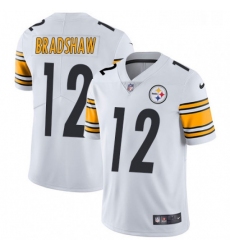 Youth Nike Pittsburgh Steelers 12 Terry Bradshaw White Vapor Untouchable Limited Player NFL Jersey