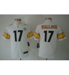 Youth Nike Pittsburgh Steelers #17 Mike Wallace White Limited Jerseys