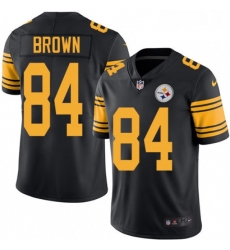 Youth Nike Pittsburgh Steelers 84 Antonio Brown Elite Black Rush Vapor Untouchable NFL Jersey