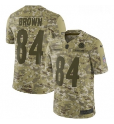 Youth Nike Pittsburgh Steelers 84 Antonio Brown Limited Camo 2018 Salute to Service NFL Jersey