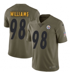 Youth Nike Steelers #98 Vince Williams Olive Stitched NFL Limited 2017 Salute to Service Jersey